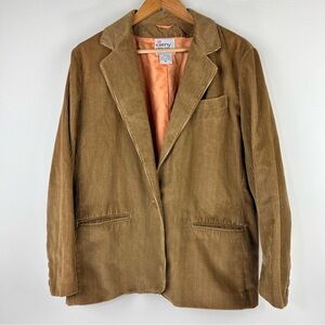 Vtg Kathy Davis Women’s Retro Casual Single Button Corduroy Blazer Size 16